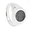 Meteorite Signet Style Ring In Silver 1 Meteorite Signet Style Ring In Silver -Johan Jewelry Shop RS10745 E