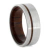 Honduran Rosewood Wedding Band In Titanium 2 Honduran Rosewood Wedding Band In Titanium -Johan Jewelry Shop RS10759 E