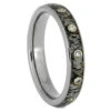 Thin Diamond Wedding Band With Deer Antler 2 Thin Diamond Wedding Band With Deer Antler -Johan Jewelry Shop RS10873E