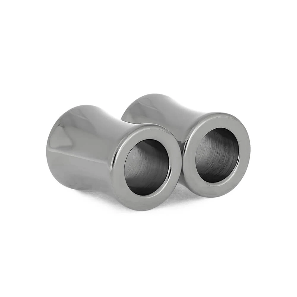 Titanium Ear Gauges, Polished Titanium Tunnels 3 Titanium Ear Gauges, Polished Titanium Tunnels