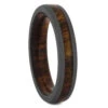 Narrow Rosewood Wedding Band With Titanium Edges 2 Narrow Rosewood Wedding Band With Titanium Edges -Johan Jewelry Shop RS11007 E