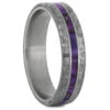 Lava Turquoise Wedding Band With Meteorite Edges -Johan Jewelry Shop RS11025 E