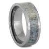 Green Antler Ring In Polished Titanium -Johan Jewelry Shop RS11262 E