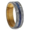 Plus Size Meteorite Wedding Band With Wood -Johan Jewelry Shop RS11410E
