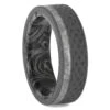 Men's Meteorite Ring With Celtic Pattern & Mokume Sleeve -Johan Jewelry Shop RS11565E