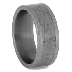 Meteorite Wedding Band With Brushed Finish