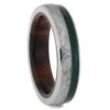 Malachite Wedding Band With Genuine Meteorite -Johan Jewelry Shop RS11707