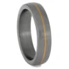 Titanium Wedding Band With Rose Gold Pinstripe -Johan Jewelry Shop RS11756E