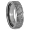 Meteorite Ring With Rugged Tungsten Edges -Johan Jewelry Shop RS11759E
