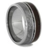 Fossil Ring With Meteorite And Mokume Pinstripe -Johan Jewelry Shop RS11786E