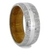 Platinum Ring With Damascus Steel Edges -Johan Jewelry Shop RS11949