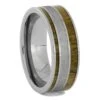 Lignum Vitae & Meteorite Wedding Band 1 Lignum Vitae & Meteorite Wedding Band -Johan Jewelry Shop RS12036E