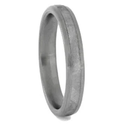 Men's Meteorite Wedding Band In Titanium
