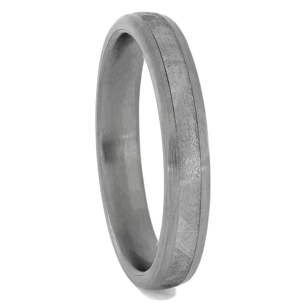 Men's Meteorite Wedding Band In Titanium 3 Men's Meteorite Wedding Band In Titanium