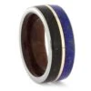 Dinosaur Bone And Lapis Lazuli Wedding Band -Johan Jewelry Shop RS12080e