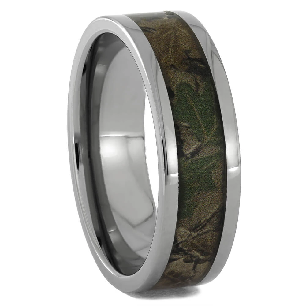 Camouflage Men's Wedding Band In Titanium 3 Camouflage Men's Wedding Band In Titanium