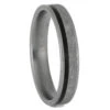 Men's Meteorite And Green Box Elder Burl Wood Wedding Band -Johan Jewelry Shop RS9694E