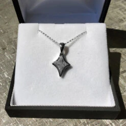 Genuine Meteorite Starburst Pendant Necklace -Johan Jewelry Shop RSSB188