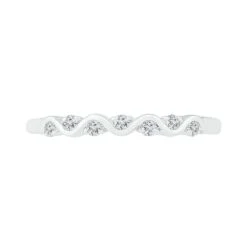 Diamond Wedding Or Anniversary Band With Swirl Design -Johan Jewelry Shop RU203400 2 W