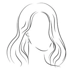 Drop Diamond Earrings With Twisting Design -Johan Jewelry Shop SHEF0150408BAW