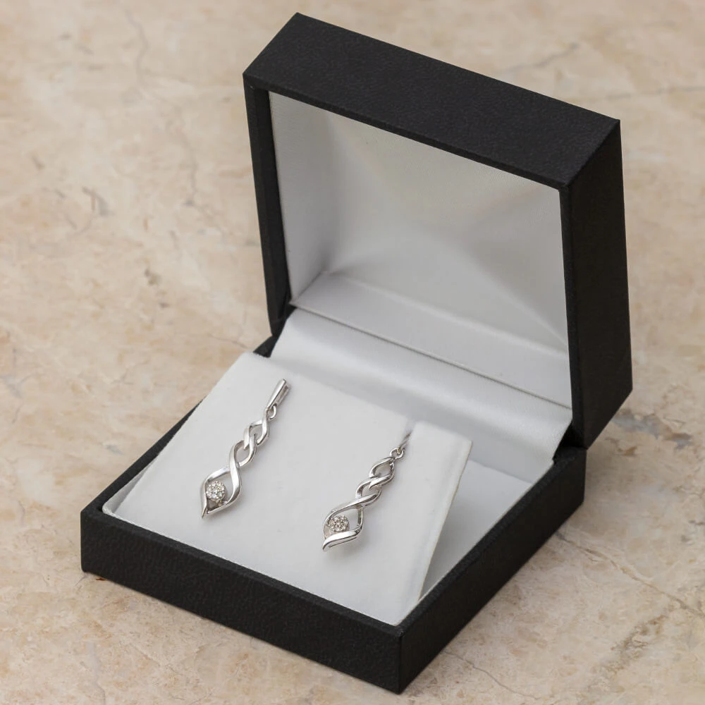 Tiered Dangle Earrings With Diamonds 8 Tiered Dangle Earrings With Diamonds - Image 6