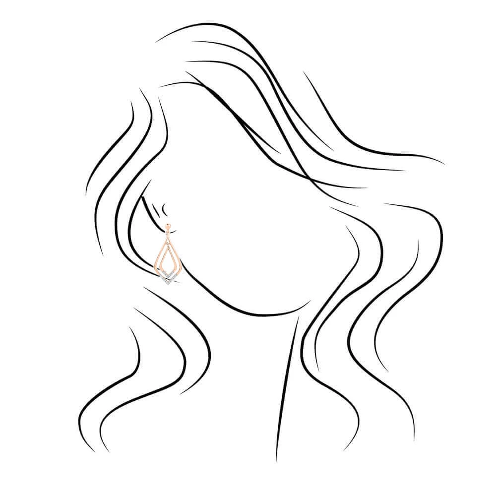 Diamond Triangle Drop Earrings 6 Diamond Triangle Drop Earrings - Image 4