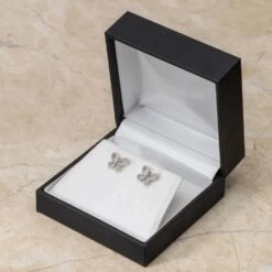 Butterfly Shape Diamond Stud Earrings -Johan Jewelry Shop SHEL201781Art 1