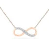 Diamond Infinity Pendant Necklace, Silver Or Gold 2 Diamond Infinity Pendant Necklace, Silver Or Gold -Johan Jewelry Shop SHNF016575ATW7mmEternityNecklace