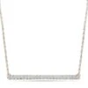 Diamond Bar Pendant Necklace -Johan Jewelry Shop SHNF200721RG 1