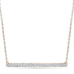 Diamond Bar Pendant Necklace