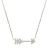 Arrow Pendant Necklace With Diamond Accents