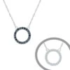 Reversible Diamond Circle Necklace, Black & White Diamonds -Johan Jewelry Shop SHNW2030149mm
