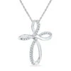 Swirling Cross Diamond Necklace -Johan Jewelry Shop SHPC01450923mmSAME