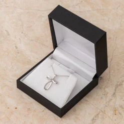 Swirling Cross Diamond Necklace -Johan Jewelry Shop SHPC014509Art 2