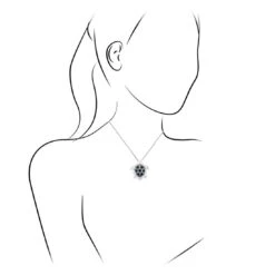 Turtle Necklace With Black Diamonds 11 Turtle Necklace With Black Diamonds -Johan Jewelry Shop SHPF070229