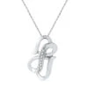 Double Heart Infinity Diamond Necklace