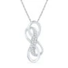 Double Infinity Diamond Necklace 1 Double Infinity Diamond Necklace -Johan Jewelry Shop SHPF073341BAW22mm