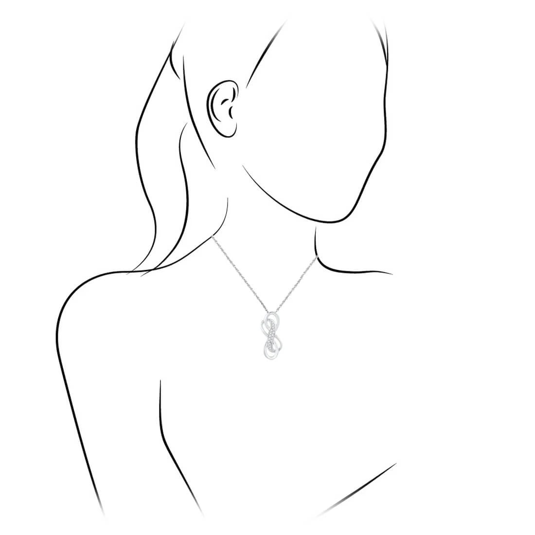 Double Infinity Diamond Necklace 6 Double Infinity Diamond Necklace - Image 4