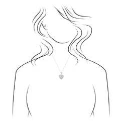 Miniature Heart Pendant Necklace With Diamonds -Johan Jewelry Shop SHPH200350