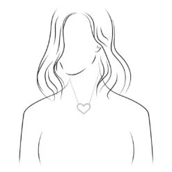 Heart Pendant Necklace With Diamonds -Johan Jewelry Shop SHPH206208