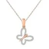 Diamond Accented Butterfly Pendant Necklace -Johan Jewelry Shop SHPL201780RG 626d7301 6d25 4d6d 853c dbc61f051f2a