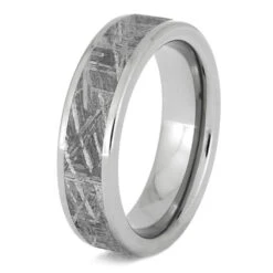 6mm Genuine Gibeon Meteorite Ring For Him Or Her -Johan Jewelry Shop SIG3013 Meteorite 3