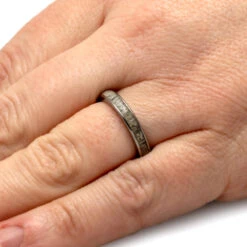 Thin Deer Antler Women's Wedding Ring 17 Thin Deer Antler Women's Wedding Ring -Johan Jewelry Shop SIG3024 Handshot