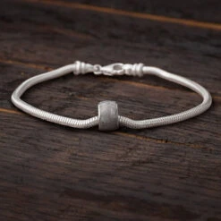 Meteorite Charm Bead Bracelet