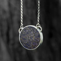 Dinosaur Fossil Round Bezel Necklace 16 Dinosaur Fossil Round Bezel Necklace -Johan Jewelry Shop SIG3053newart