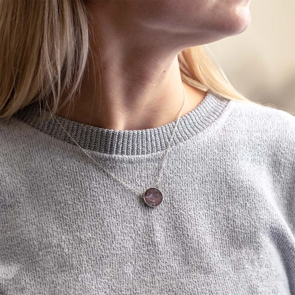 Dinosaur Fossil Round Bezel Necklace 9 Dinosaur Fossil Round Bezel Necklace - Image 7