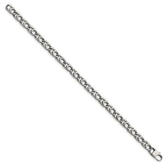 Contemporary Steel Chain Bracelet For Men 4 Contemporary Steel Chain Bracelet For Men - Image 2