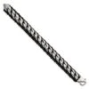 Masculine Bracelet With Leather And Stainless Steel Chain -Johan Jewelry Shop SRB2758 8.5 2