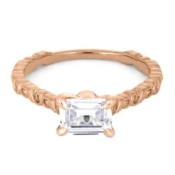 Octagonal Cut Diamond Engagement Ring -Johan Jewelry Shop ST699 22 4E ee3d3c36 e201 417d a871 b202dac6fdd0