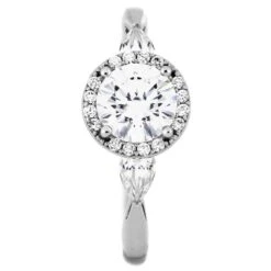 Moissanite Halo Engagement Ring With Diamond Accents 14 Moissanite Halo Engagement Ring With Diamond Accents -Johan Jewelry Shop ST711 25 1 E b6625088 0bf8 4016 aa8f 1c4089ed11d9